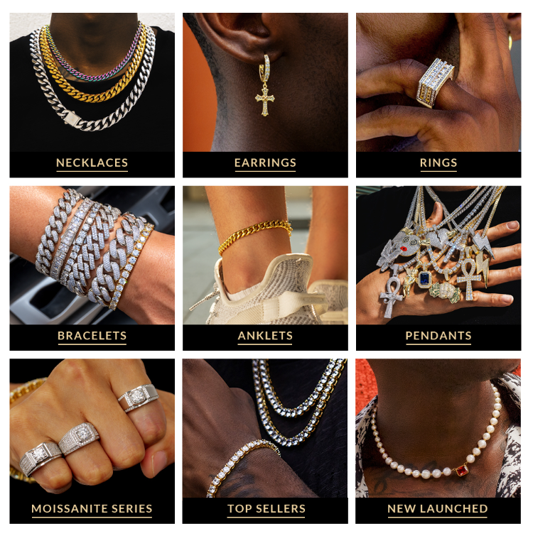 Buy Wholesale Hiphop Bling Jewelry Diamond Iced Out Collana 18k Cuban ...