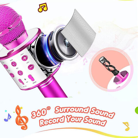 Regalo de cumpleaños para niña de 8 años, micrófono de karaoke