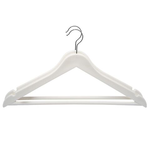 Plastic Clothes Hangers, Upgraded Rubber Stripe Non-Slip Coat