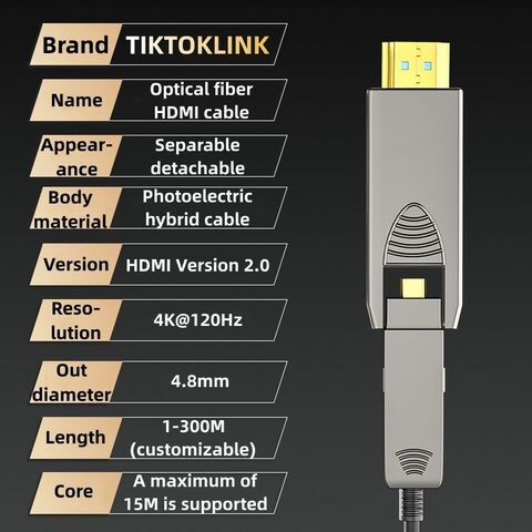 Câble HDMI 4K 2M Noir - Under Control