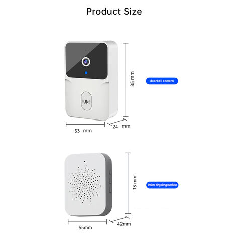 Tuya-timbre de puerta inteligente inalámbrico, cámara de 3MP, WiFi