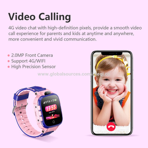 montre intelligente pour enfants avec carte sim étanche enfants smartwatch  double montres intelligentes (rouge) 