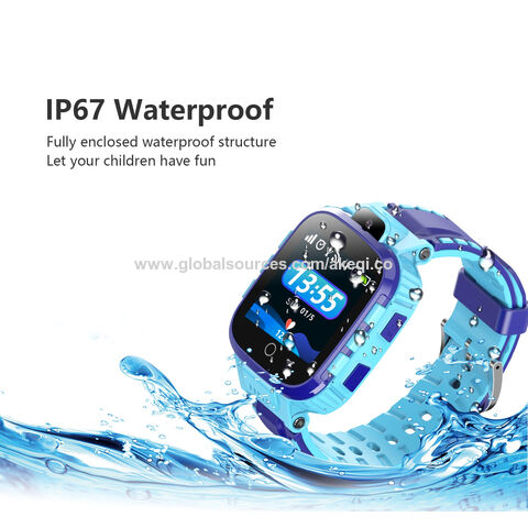 montre intelligente pour enfants avec carte sim étanche enfants smartwatch  double montres intelligentes (rouge) 