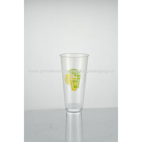 Disposable Smoothie Cups With Dome Lip And Straw - Medium -50Pcs