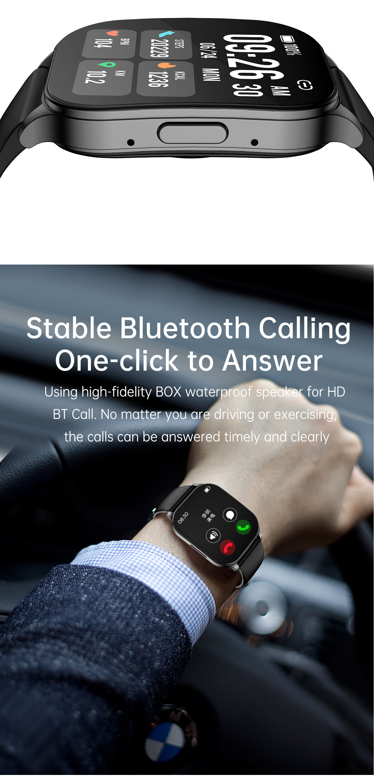 Compre Reloj Inteligente Con Llamadas Bt, Diseño Curvo 3d, Caja