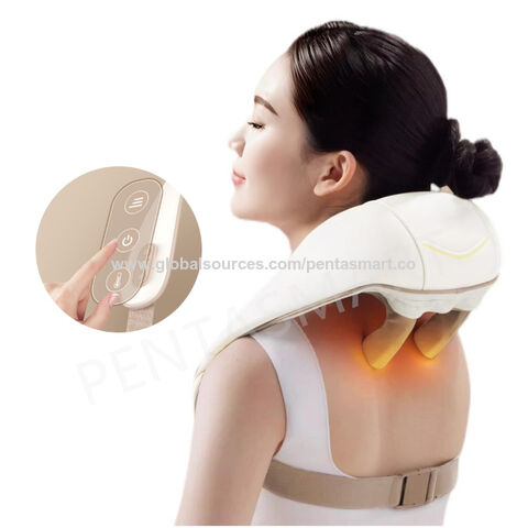 Masajeador de cuello, espalda, hombros y cuello con calor, masajeador 5D  recargable para cuello, espalda, hombros y piernas : : Salud y  cuidado personal