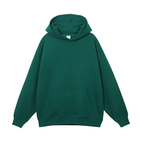 2023 Benutzerdefinierter flauschiger Druck 500 Gsm 100% Baumwolle Schwergewicht Hoodie Pullover Französisch Basic Herren Essential Hoodie für Männer