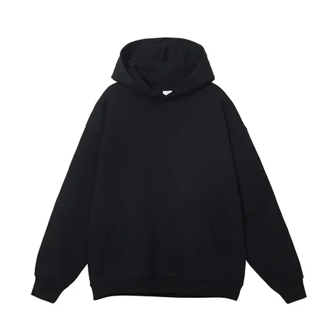 2023 Benutzerdefinierter flauschiger Druck 500 Gsm 100% Baumwolle Schwergewicht Hoodie Pullover Französisch Basic Herren Essential Hoodie für Männer