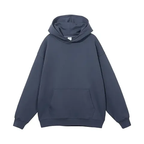 2023 Benutzerdefinierter flauschiger Druck 500 Gsm 100% Baumwolle Schwergewicht Hoodie Pullover Französisch Basic Herren Essential Hoodie für Männer