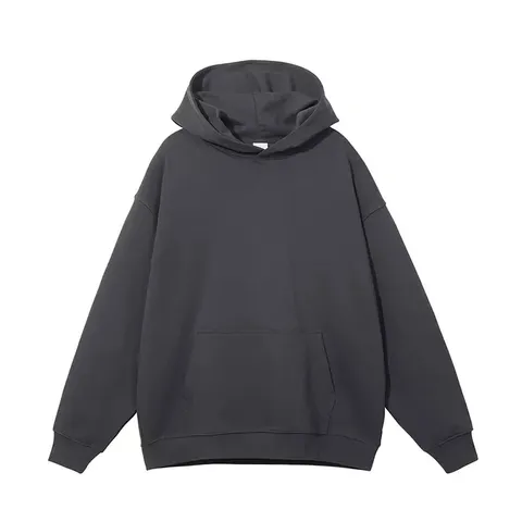 2023 Benutzerdefinierter flauschiger Druck 500 Gsm 100% Baumwolle Schwergewicht Hoodie Pullover Französisch Basic Herren Essential Hoodie für Männer