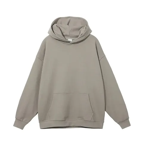 2023 Benutzerdefinierter flauschiger Druck 500 Gsm 100% Baumwolle Schwergewicht Hoodie Pullover Französisch Basic Herren Essential Hoodie für Männer