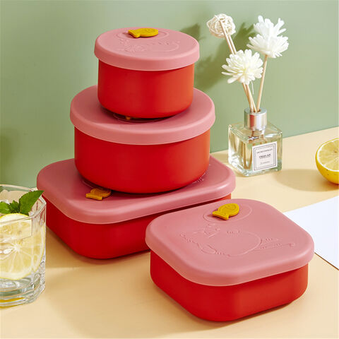 Buy Wholesale China Silicone Food Container Round Square Portable