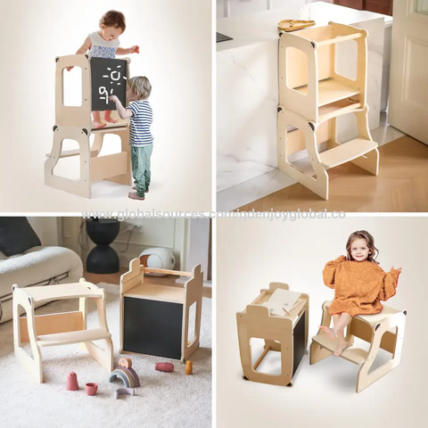 Torre de aprendizaje montessori plegable para niños de 2 a 4 años
