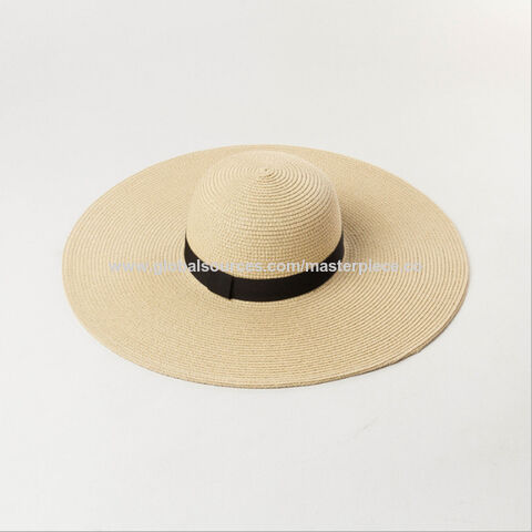Summer Women's Woven Straw Hat Style Fashionable Wide Brim
