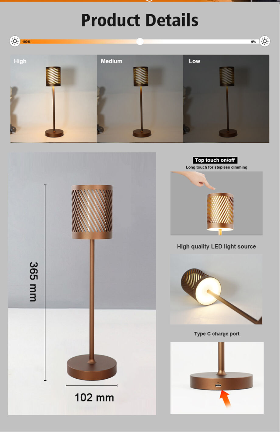 Stylish Battery-Operated Table Lamp: It's Small and