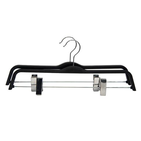 China Wholesale Recycled Plastic Hangers Factories Luxury Black