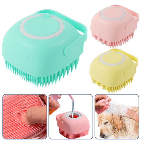 Buy Wholesale China Bath Massage Brush Shampoo Dog Grooming Silicone Shower  Brush Body Scrubbers For Cat Pets & Pet Bath Brush Shampoo Dispenser at USD  0.69