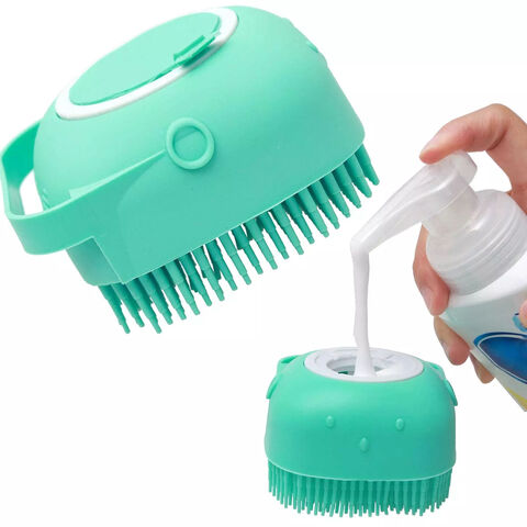 Buy Wholesale China Bath Massage Brush Shampoo Dog Grooming Silicone Shower  Brush Body Scrubbers For Cat Pets & Pet Bath Brush Shampoo Dispenser at USD  0.69