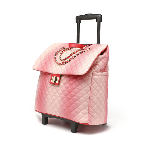 Pink rolling laptop outlet bag