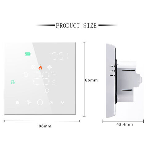 BECA 24VAC, 110VAC, 220VAC fan coil thermostat digital room thermostat Tuya  wireless WiFi thermostat - Xiamen Beca Energysaving Technology