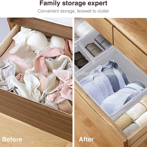 Underwear Drawer Stackable Clothes Closet Bra Organizer Storage Box - China  Storage Box and Plastic Box price