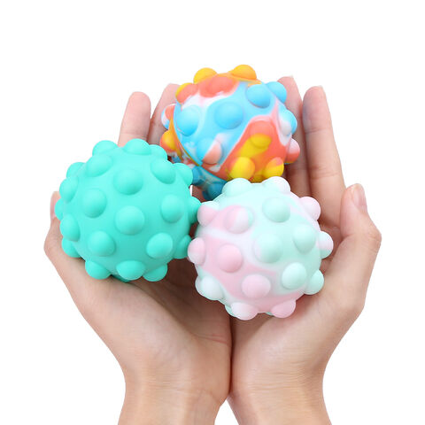 3D-Bälle in Form von einfachen Grübchen, Silikon, Push-Pop-Blase, Stressabbau-Ball, Fidget Sensory Spielzeug