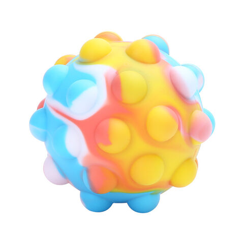 3D-Bälle in Form von einfachen Grübchen, Silikon, Push-Pop-Blase, Stressabbau-Ball, Fidget Sensory Spielzeug