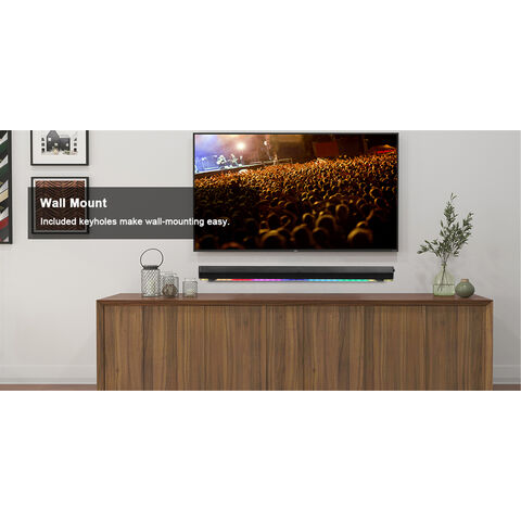 40W RGB LED-Licht 2.0CH Drahtloses BT Heimkino System Soundbar Digitaler Verstärker mit DSP innen