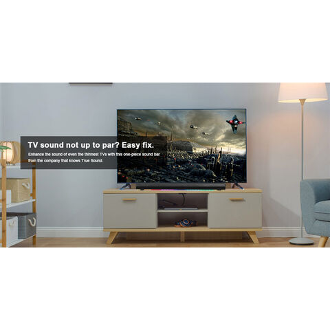 40W RGB LED-Licht 2.0CH Drahtloses BT Heimkino System Soundbar Digitaler Verstärker mit DSP innen