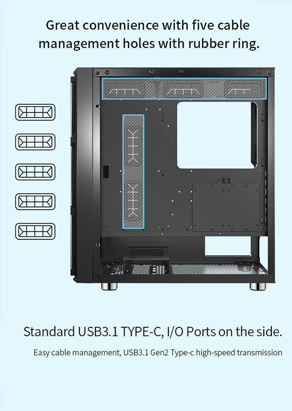 Sama Scientific Cooling Pc Gaming Case Vertical Gpu Cabinet Oem Atx ...