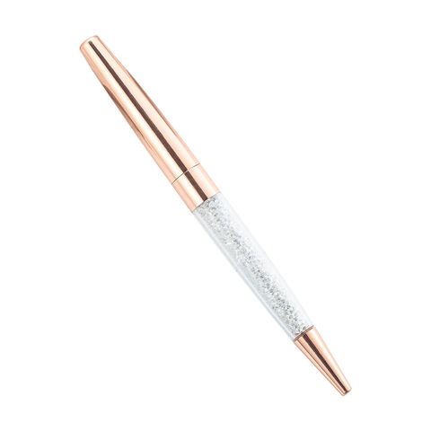Kristall-Diamant-Kugelschreiber Bling Slim mit schwarzer Tinte für Schulbürobedarf (Roségold/Gold/Silber)
