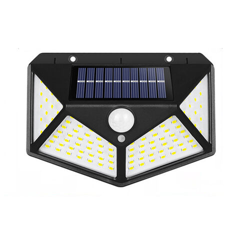 100 COB led lámpara solar al aire libre con detector de movimiento