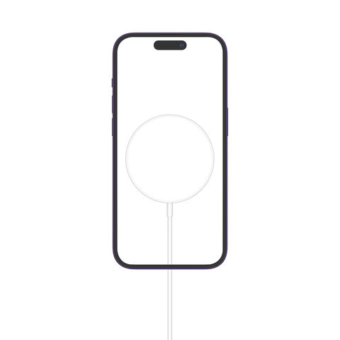 شاحن لاسلكي مغناطيسي سريع Qi بقدرة 15 واط مع كابل شحن USB-C