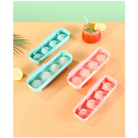 Ice Block Mold Press Ice Grid Silicone Household Ice Storage Box Ice Hockey  Ball Making Ice Making Mold