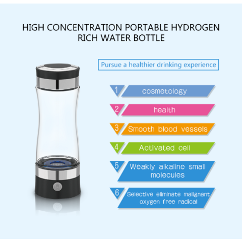 Buy Wholesale China Portable Hydrogen Rich Water Cup Alkaline Water Ionizer  Bottles Inhaler, Abs Material, 300ml Volue & Hydrogen Water Bottle at USD  29.99