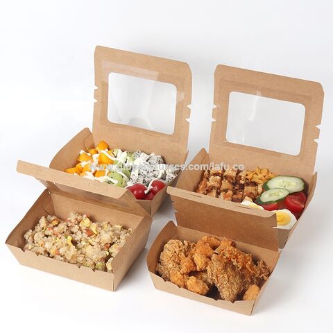 Buy Wholesale China Eco Friendly Biodegradable Disposable Paper Takeaway  Bento Lunch Box Food Container & Biodegradable Disposable Paper Container  at USD 0.08