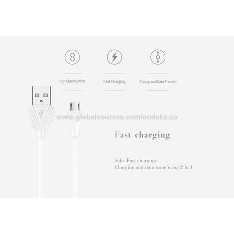 Cable de Datos Micro USB 2.0 de Alta Venta 5V/2.4A Carga Rápida Para Teléfono Móvil
