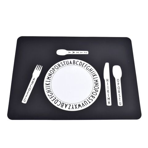 Buy Wholesale China Deluxe Black Waterproof Silicone Placemat For