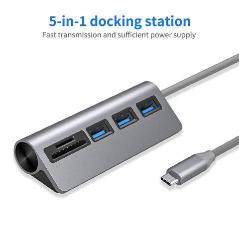 USB 3.0 Datentransfer 5Gbps Mini USB Splitter SD TF Kartenleser 5 Port Adapter