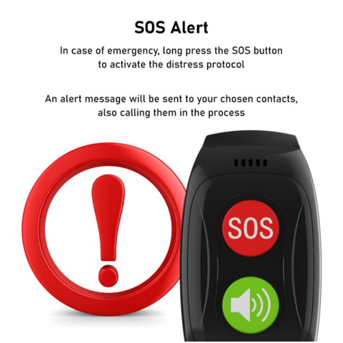 Montre Connectée GPS Sénior Multifonctions SOS Android iOS