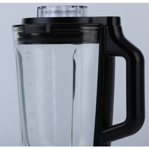 Glass blender, stainless steel body. 1.5 liter glass jug. 1300W. TH