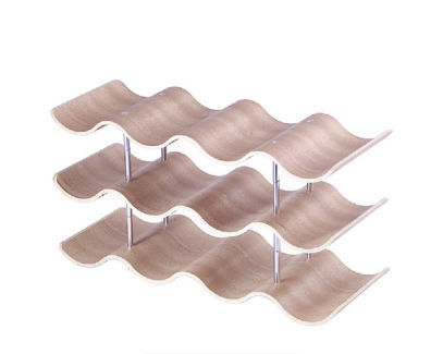Cranville Wine Racks Classic Madera Manchado Negro 56 Botella Y Galvanizado Estante Del Vino Del Metal Listo Ensamblados