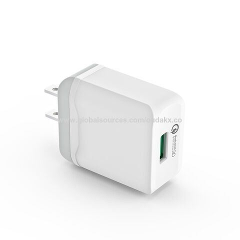 Carregador Universal Tomada US QC3.0 18W AC DC12V/1.5A para Smartphone - Carregamento Rápido