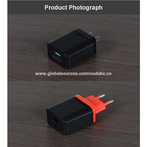Carregador Universal Tomada US QC3.0 18W AC DC12V/1.5A para Smartphone - Carregamento Rápido