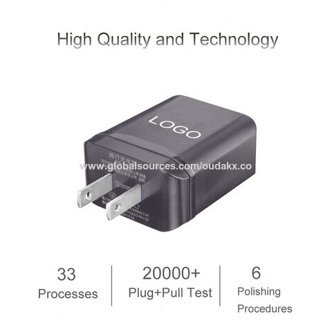 Carregador Universal Tomada US QC3.0 18W AC DC12V/1.5A para Smartphone - Carregamento Rápido