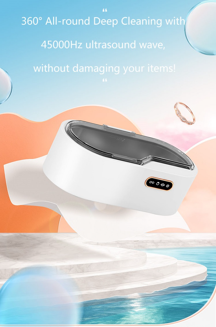 Ultrasonic Cleaner Washer USB Rechargeable Portable Home Jewelry Necklace  Glasses Watch Cleaner Box Automatic Washing Machine