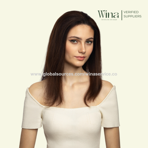 Fabrik für Echthaarperücken, Full Lace Front Perücke, True Scalp 4D oder Lace Front 3D, Naturfarbe, 45 cm langes, glattes Haar | Perücken Vietnam