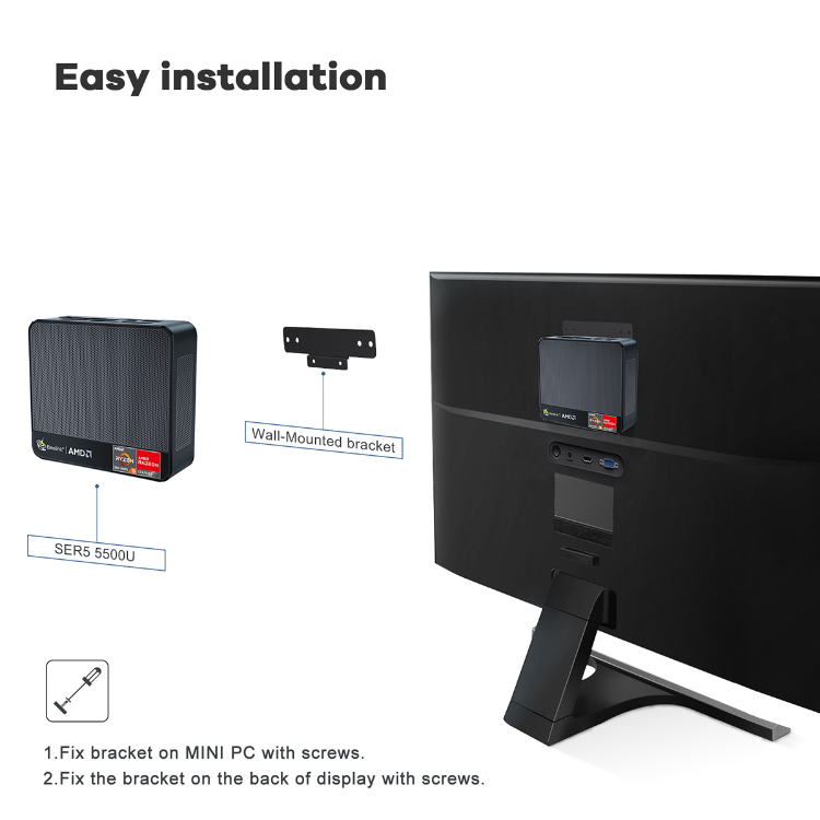 Beelink SER5 Mini PC, AMD Ryzen 5 5500U(7nm, 6C/12T) up to 4.0GHz, Mini  Computer