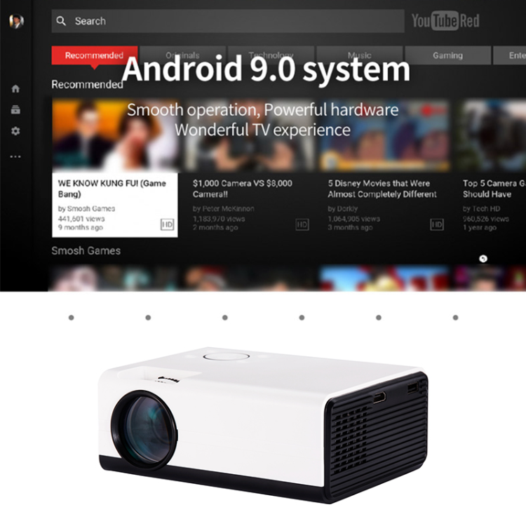 Buy Wholesale China 4k Led Projector Android 9.0 Dual Wifi Support ...