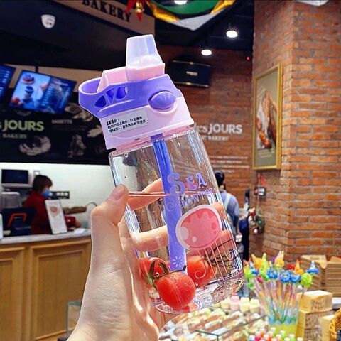 480ml Kids Water Sippy Cup Portable Children Water Bottle Baby